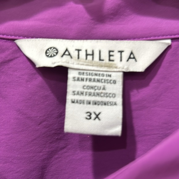 NWT Athleta Poplin Top purple size 3X - Picture 2 of 6